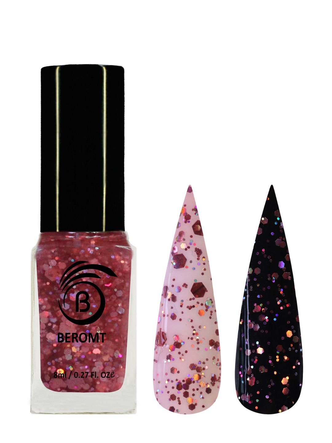 BEROMT Hexa Holo Chunky Nail Polish - 8 ml - BNP 223