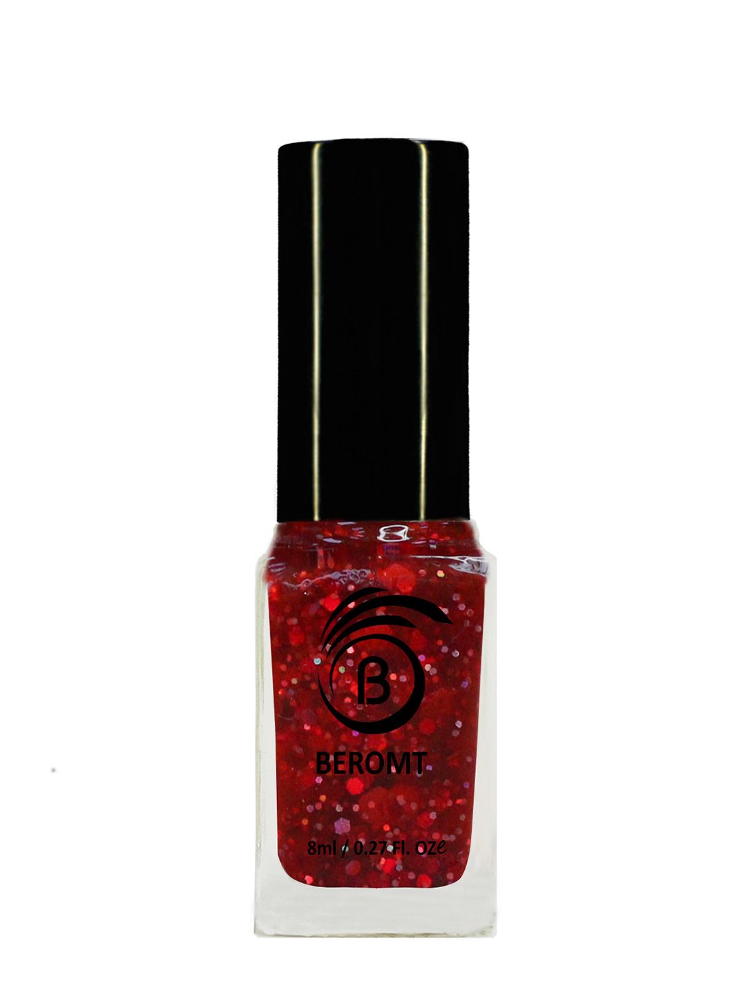 BEROMT Hexa Holo Chunky Quick Dry Nail Polish - 8 ml - BNP 220 - Orange