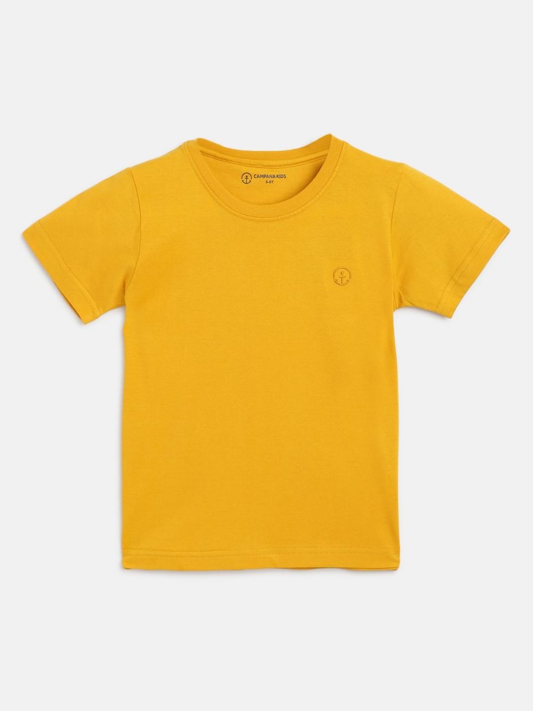 Campana Boys Solid Round Neck Cotton T-shirt