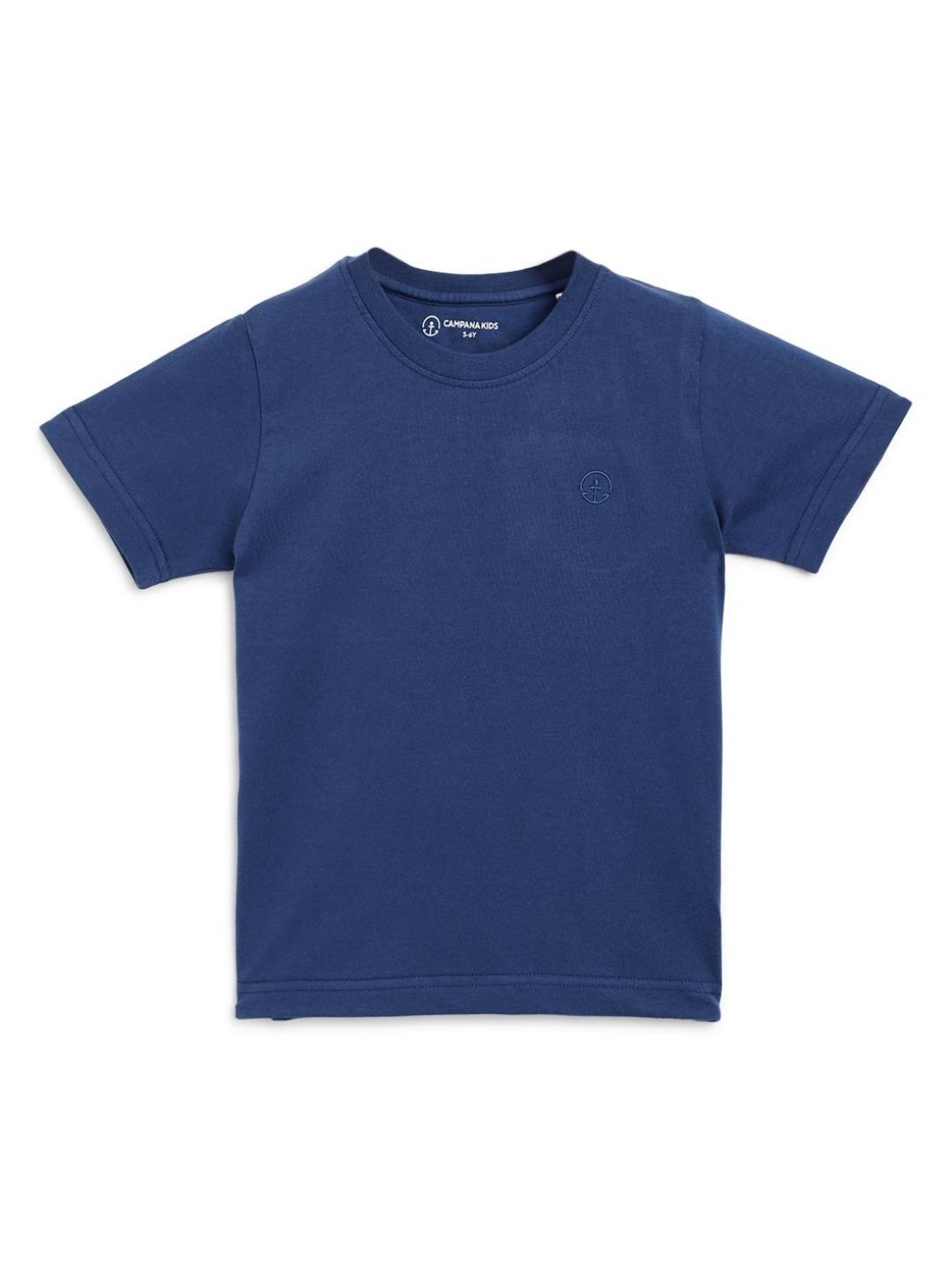 Campana Boys Solid Round Neck Cotton T-shirt