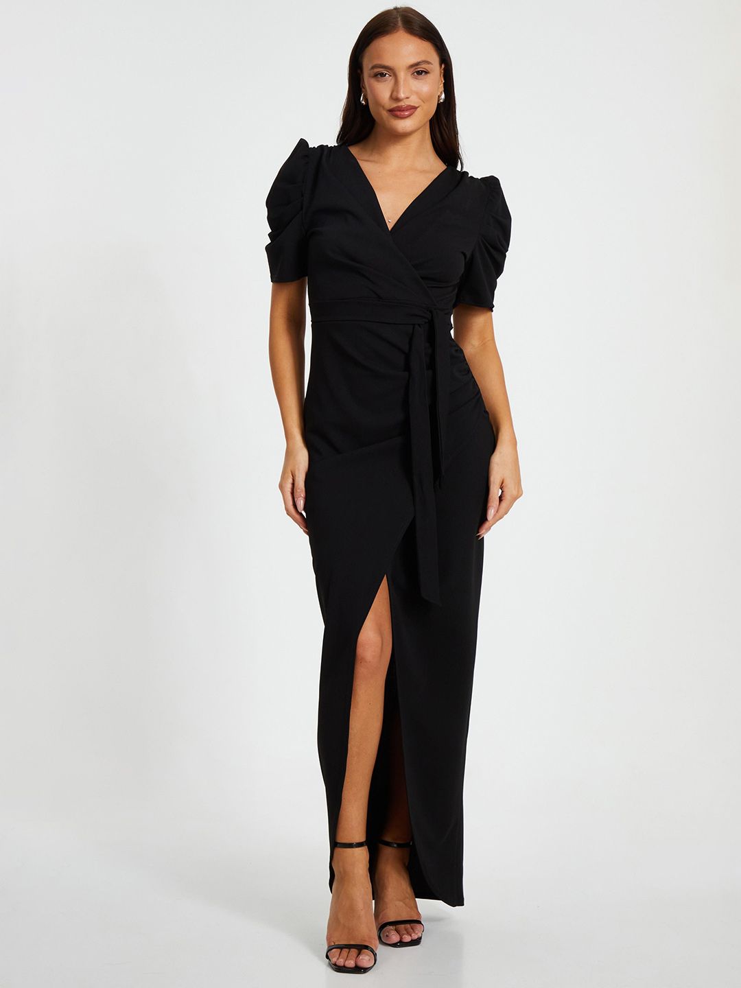 QUIZ Women Puff Sleeve Maxi Dress