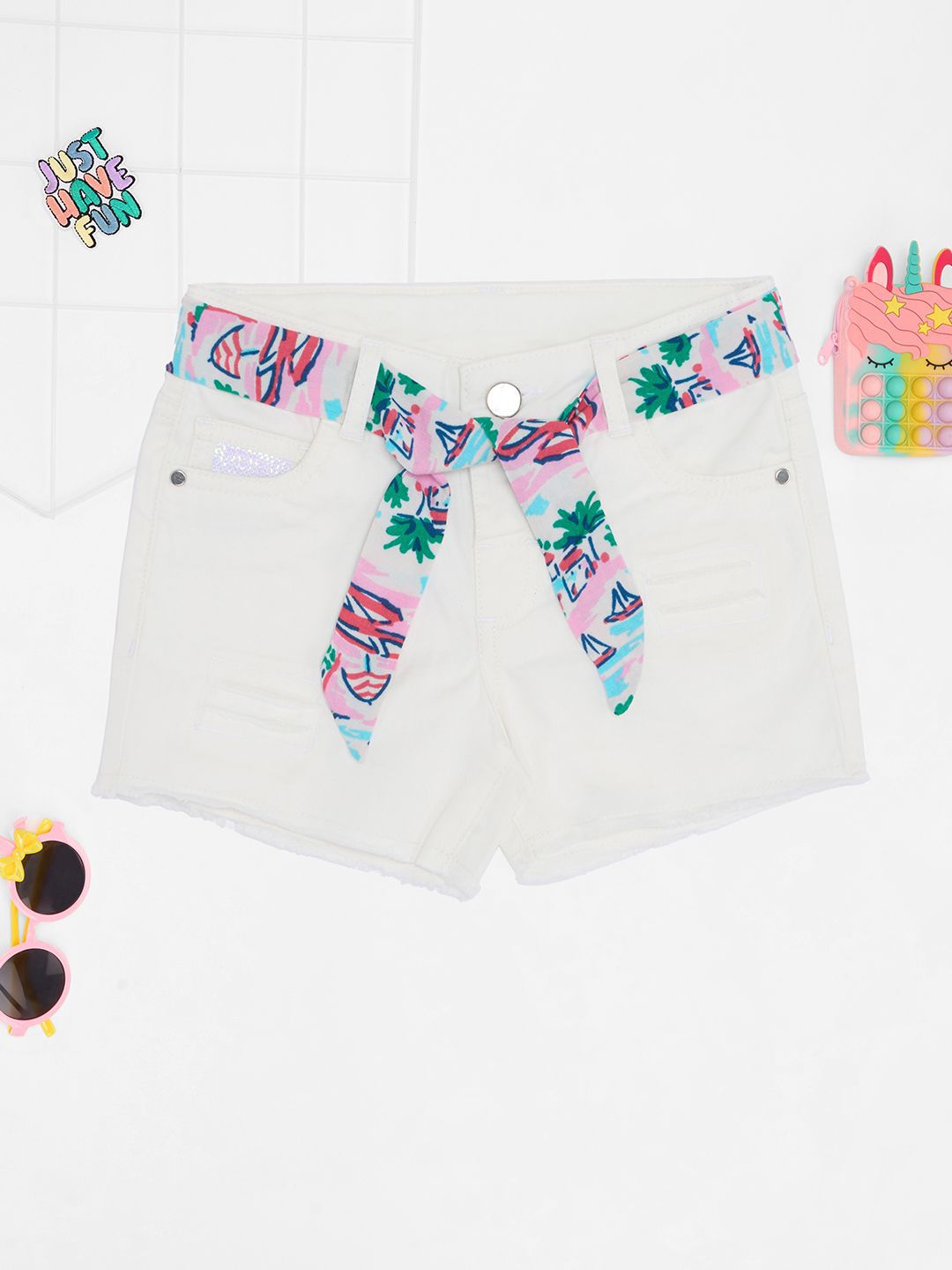 Pantaloons Junior Girls Floral Shorts