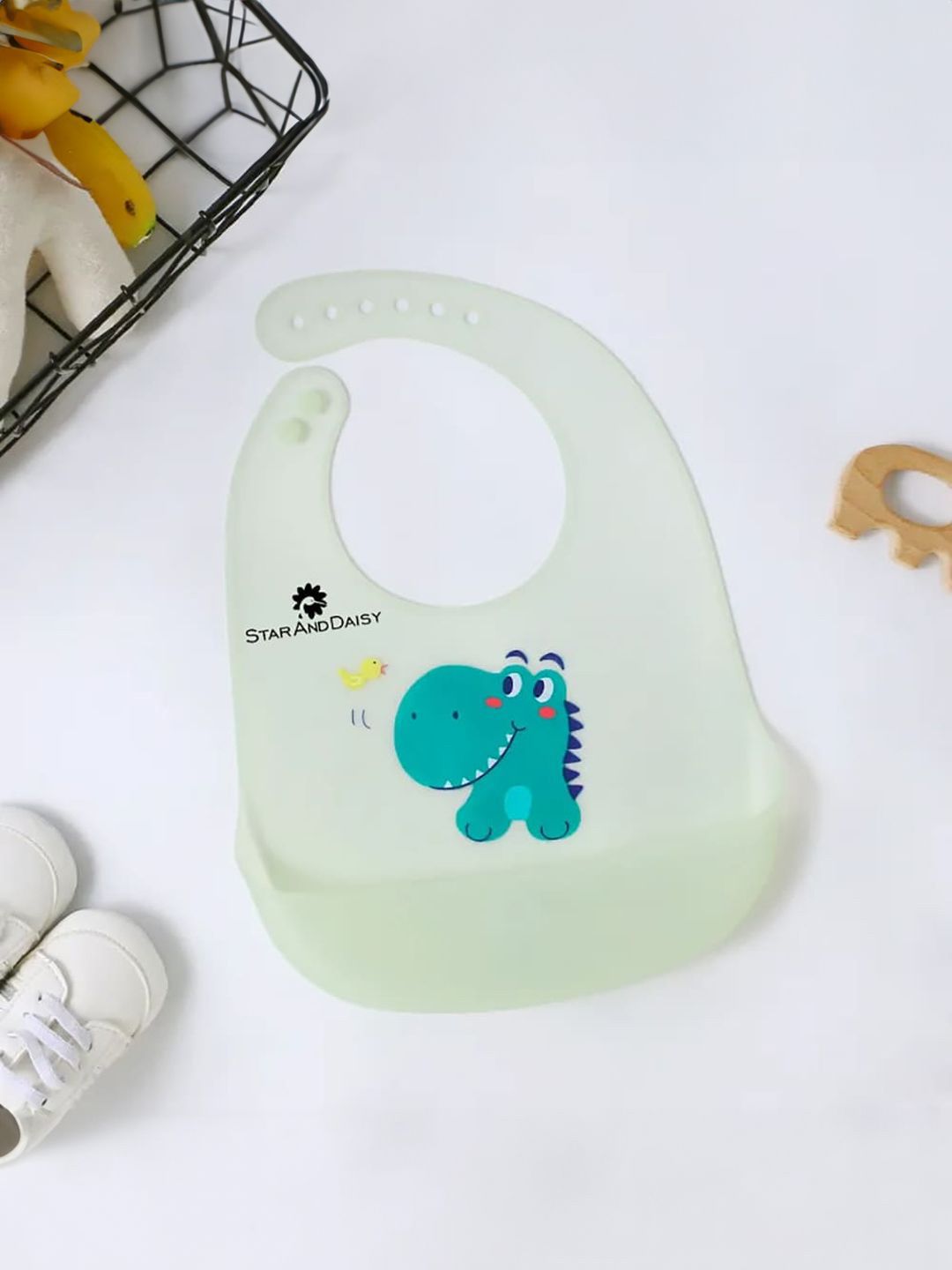 StarAndDaisy Infant Pack Of 2 Printed Reusable Adjustable Waterproof Bibs