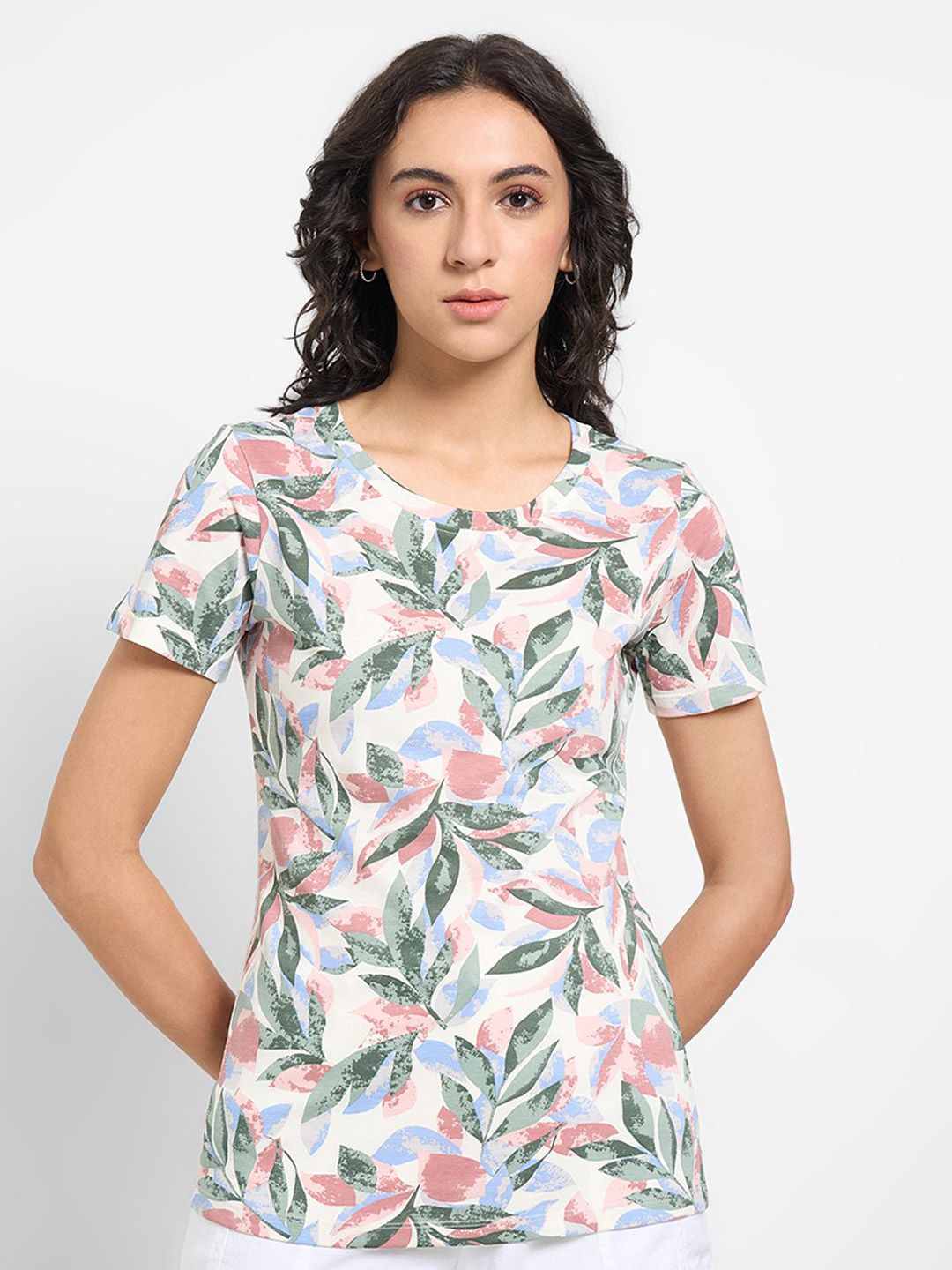 Honey by Pantaloons Women Tropical Printed Cotton Top