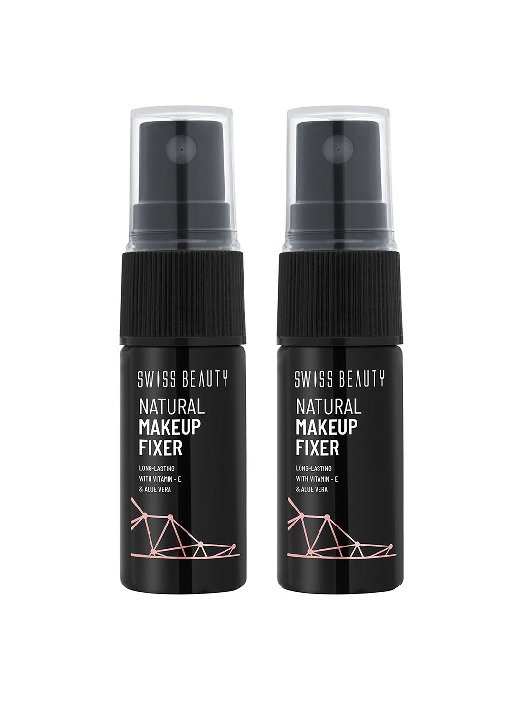SWISS BEAUTY Set Of 2 Natural Makeup Fixer With Vitamin E & Aloevera - 10ml Each
