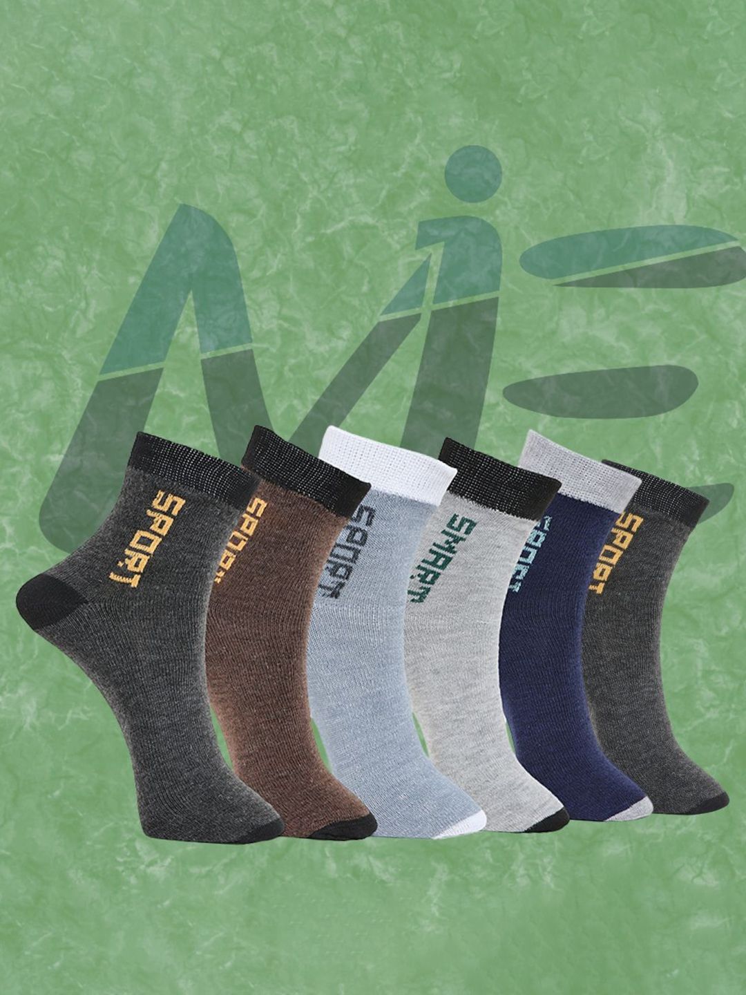 Buy MJE Pack Of 6 Patterned Cotton Ankle Length Socks -  - Accessories for Men
