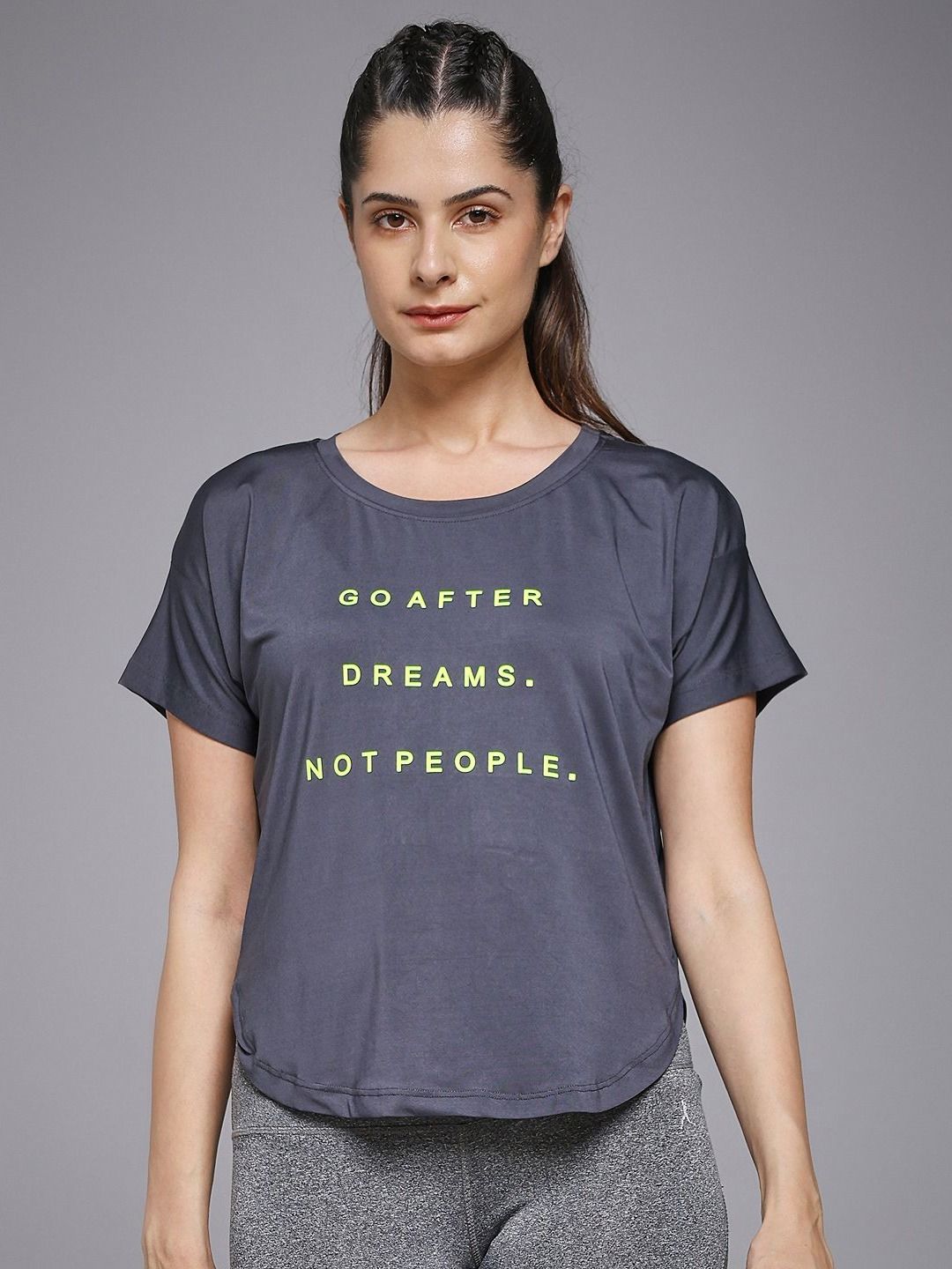 MKH Typography Printed Round Neck Dri-FIT Relaxed Fit T-shirt