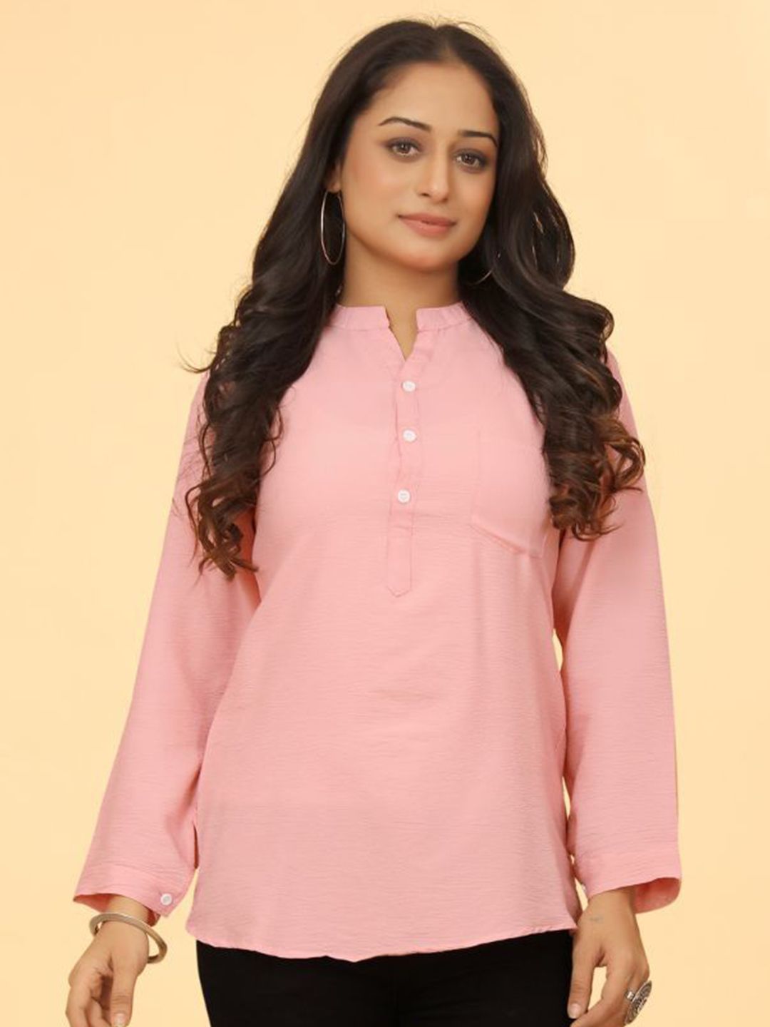 CORSICA Mandarin Collar Straight Kurti