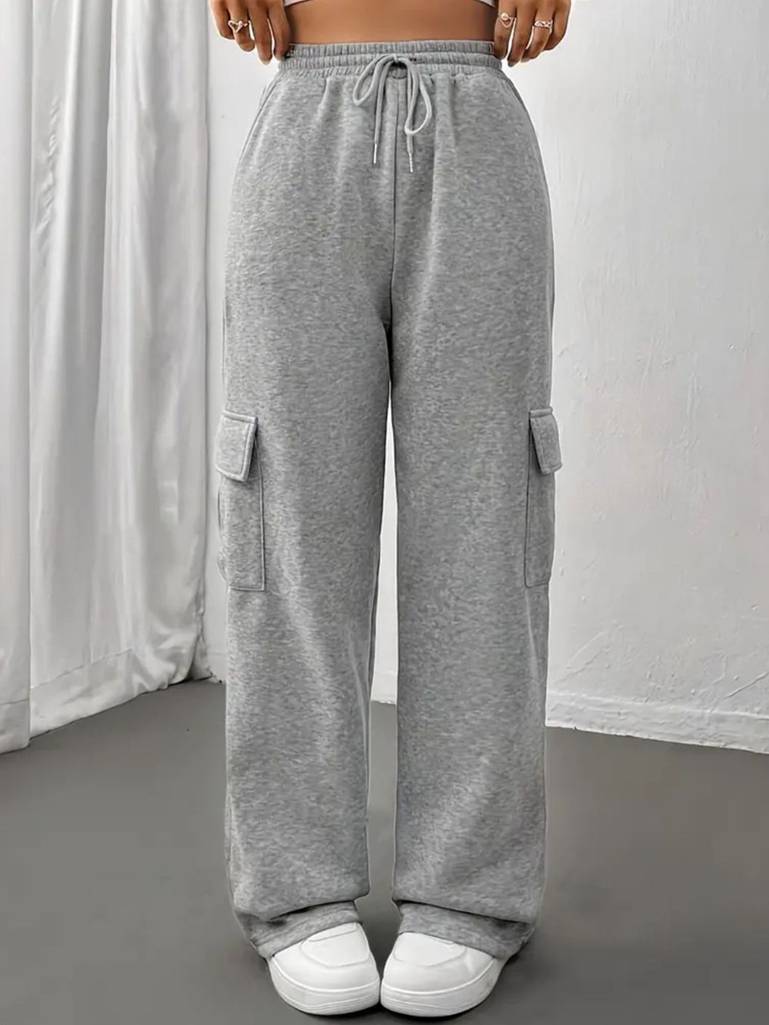 Povaxpo Women High-Rise Loose Fit Track Pants