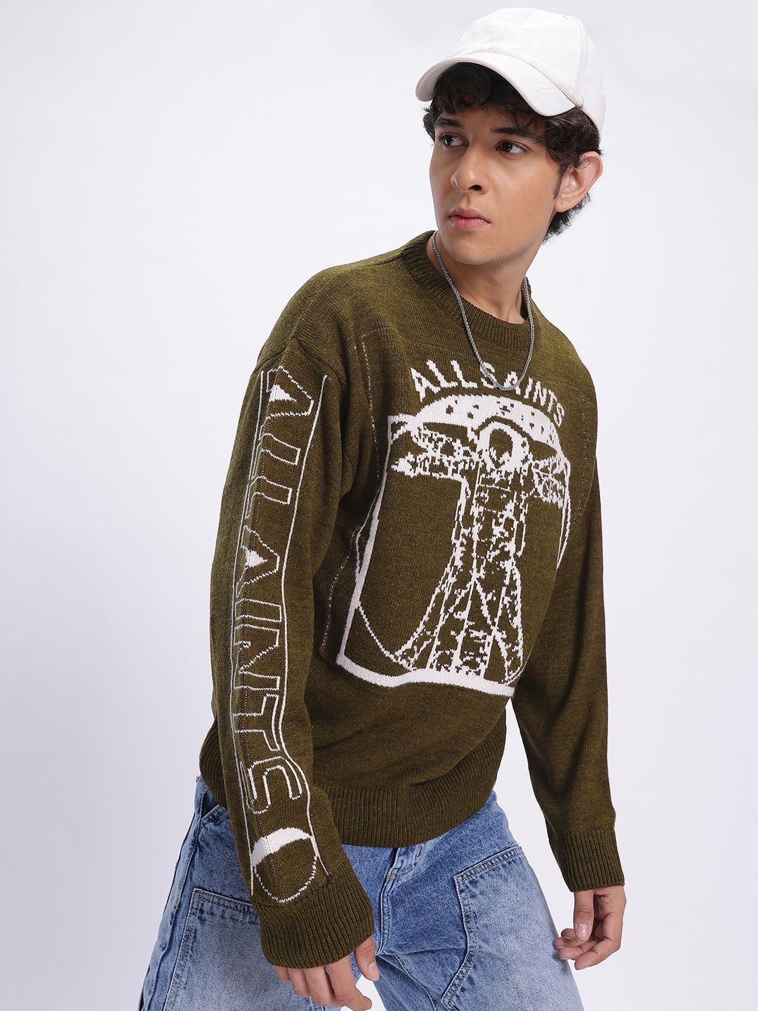 glitchez Self Design Acrylic Pullover
