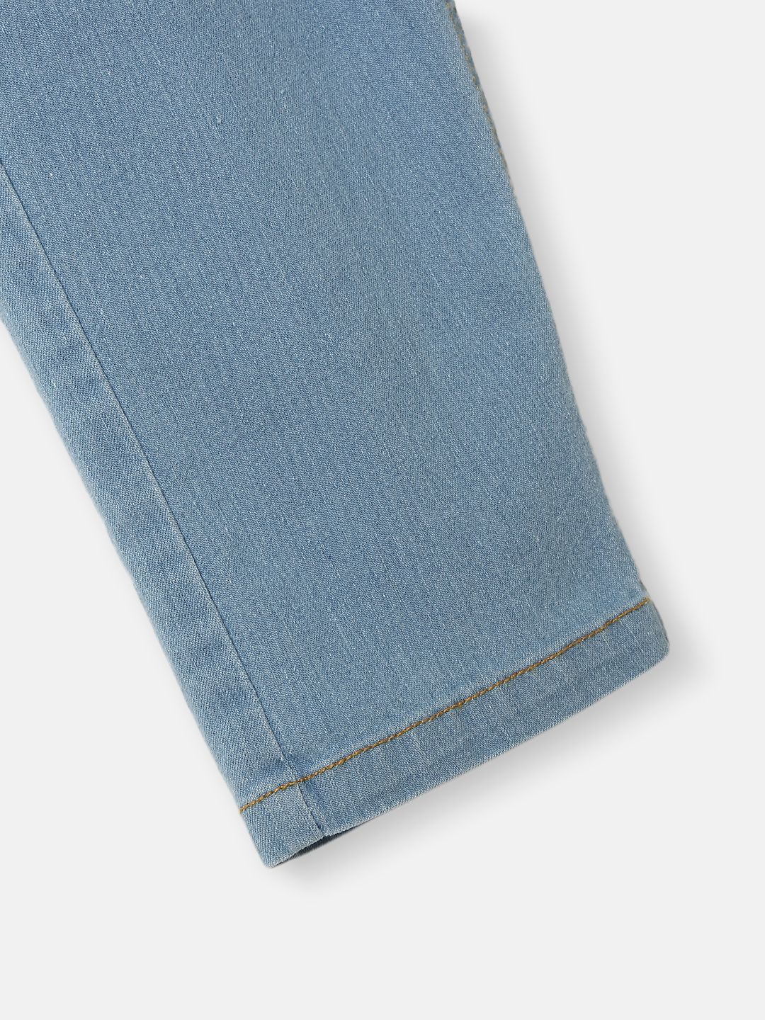 Girls Pencil Regular Fit Mid-Rise Crochet Flowers Denim Jeans 5