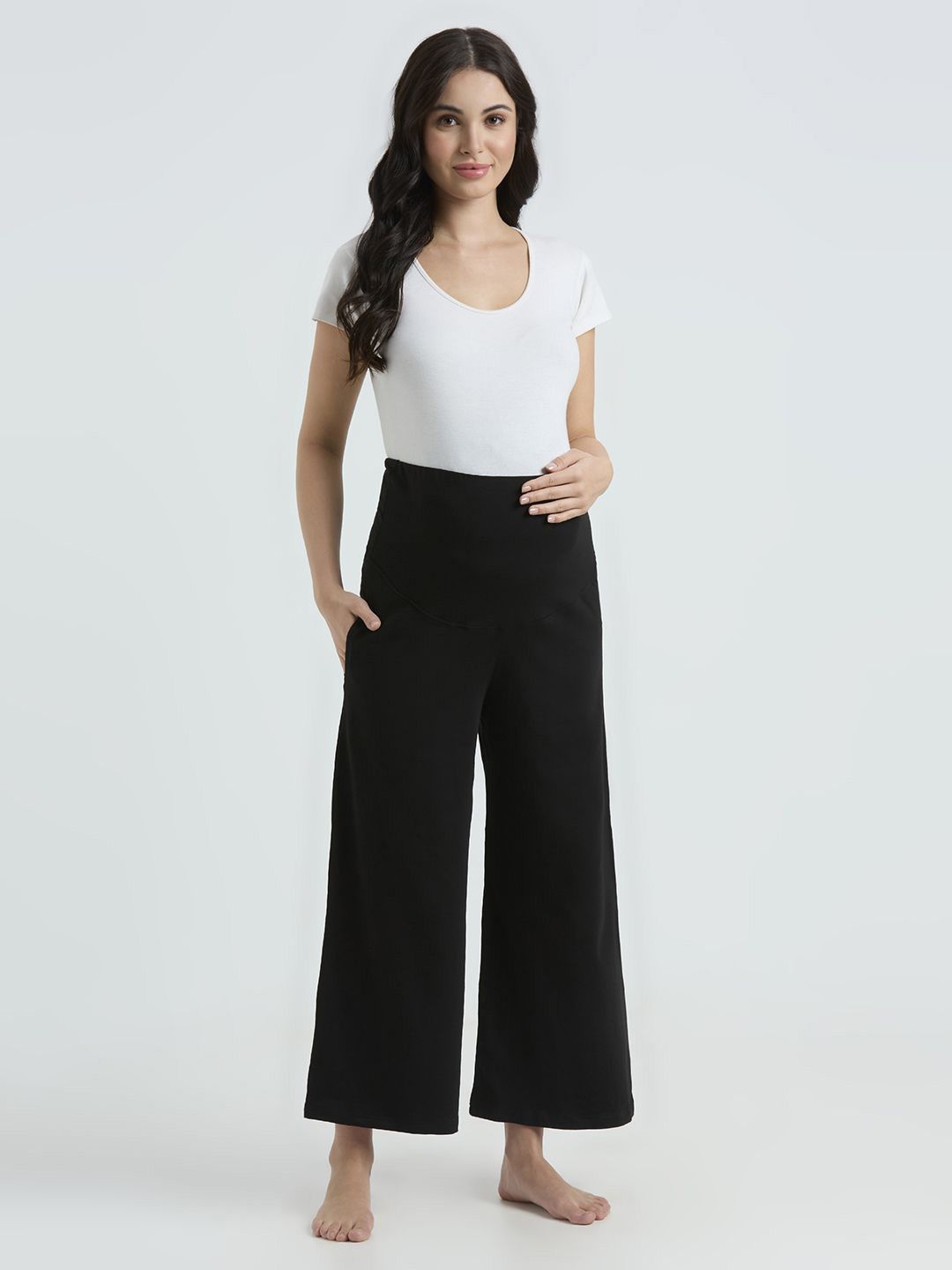 Women Knitted Maternity Palazzos