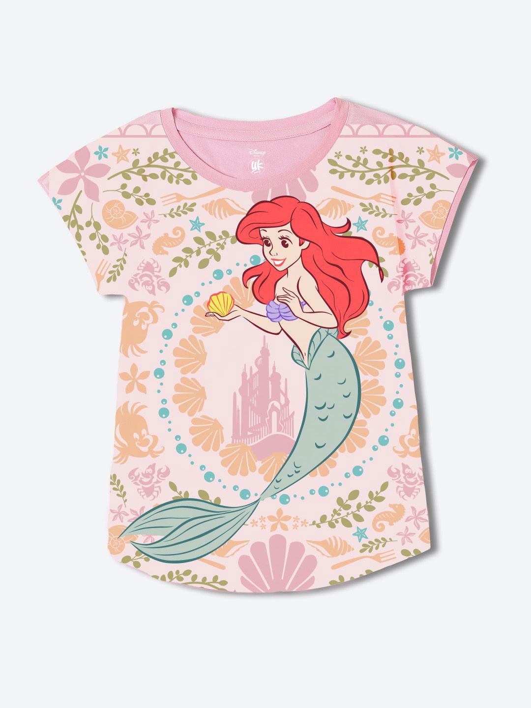 YK Disney Girls Graphic Printed T-shirt