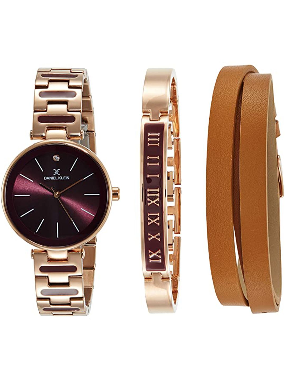 Daniel Klein Women Pink Dial Analog Watch with Bracelet Gift Set - DK11794-6