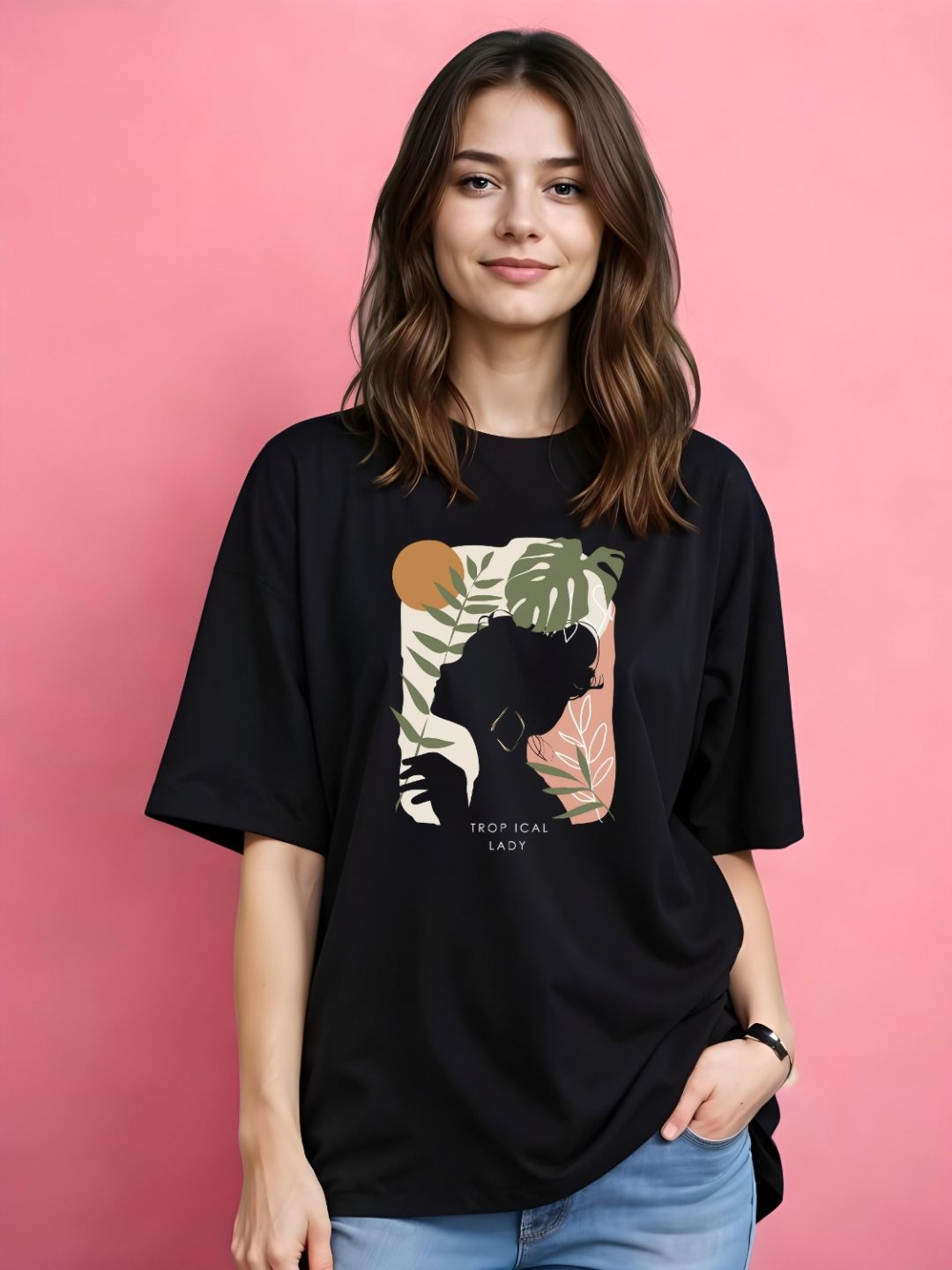 SMARTEES Women Graphic Printed Round Neck Cotton T-shirt