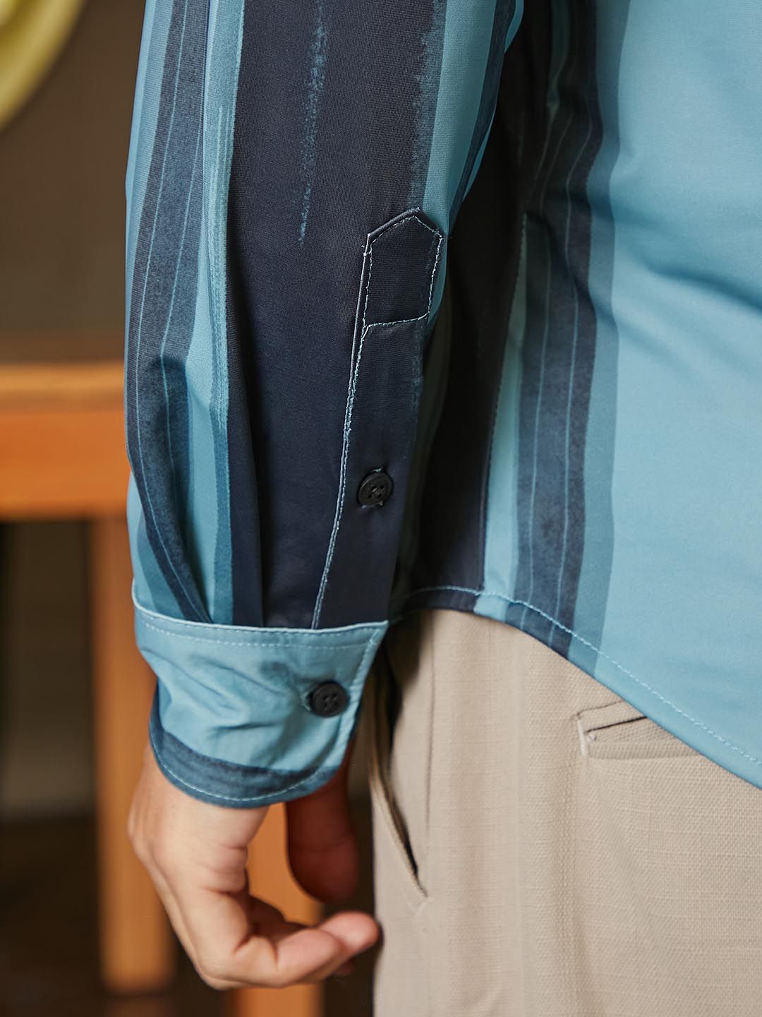CAHOOT Men Comfort Opaque Striped Casual Shirt