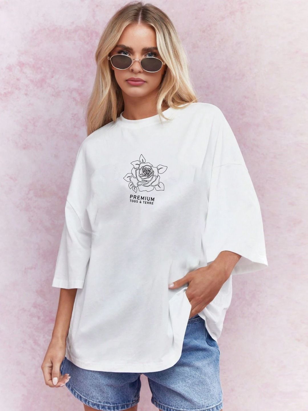 TOGS & TERRE Typography Printed Organic Cotton T-shirt