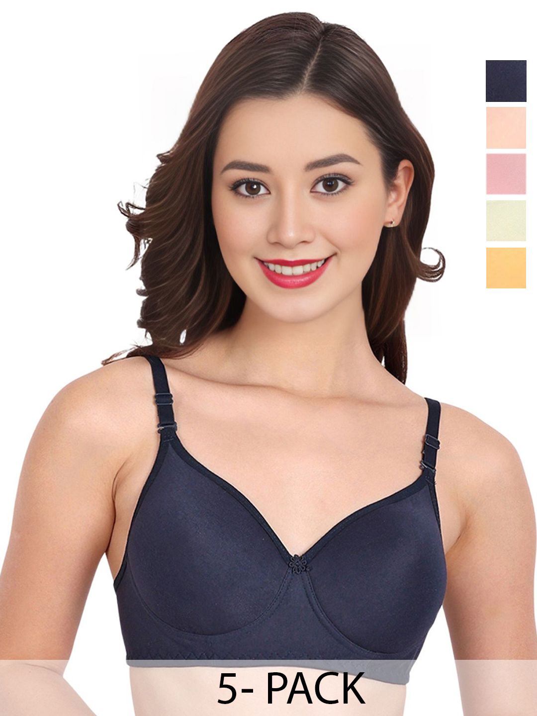 Buy Liigne Pack Of 5 Full Coverage Bra -  - Apparel for Women