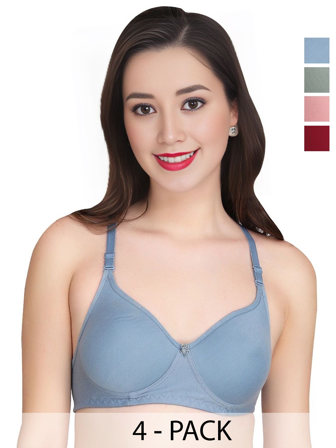 Liigne Pack Of 4 Full Coverage Everyday Bra