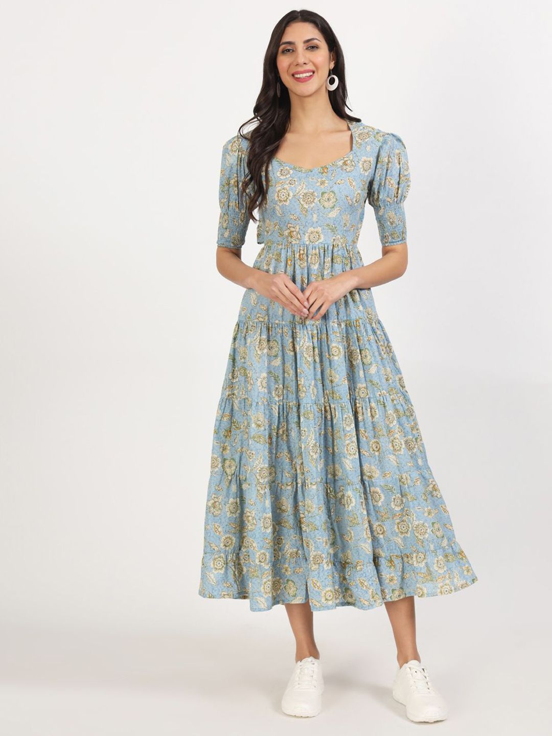 CORSICA Women Floral Print Fit & Flare Dress
