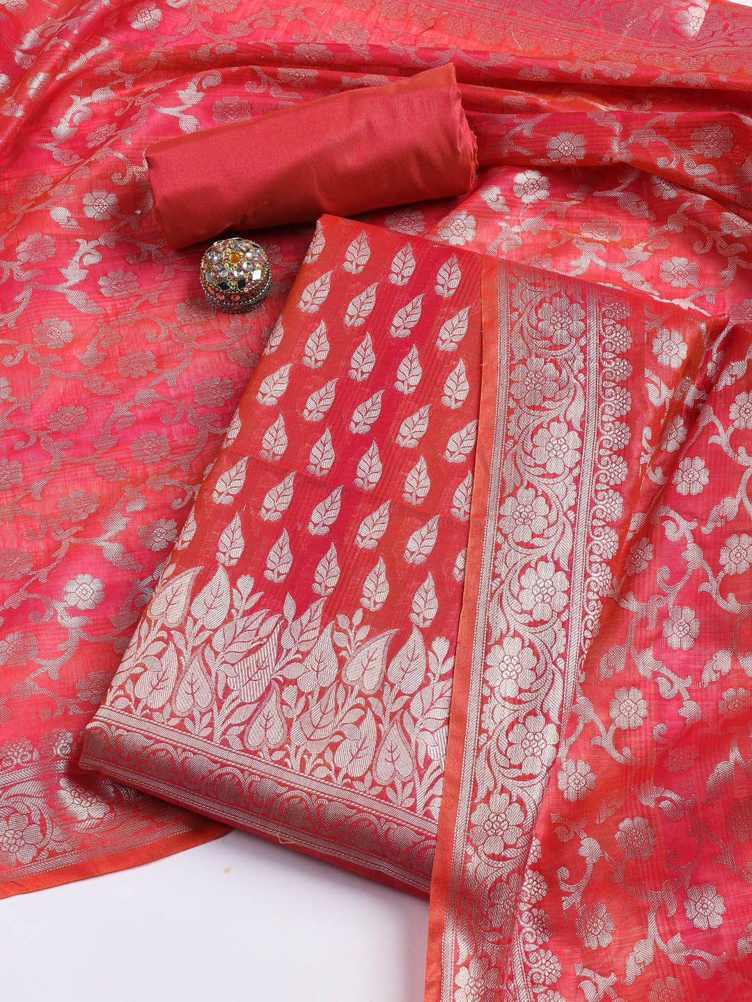 Meena Bazaar Woven Design Unstitched Dress Material