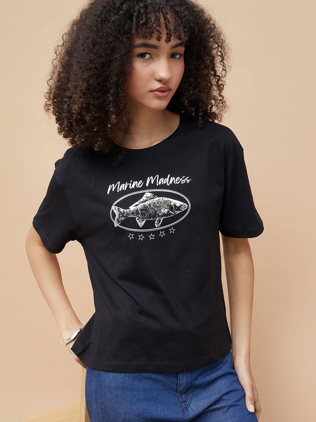 Fame Forever by Lifestyle Women Printed Regular Fit T-shirt