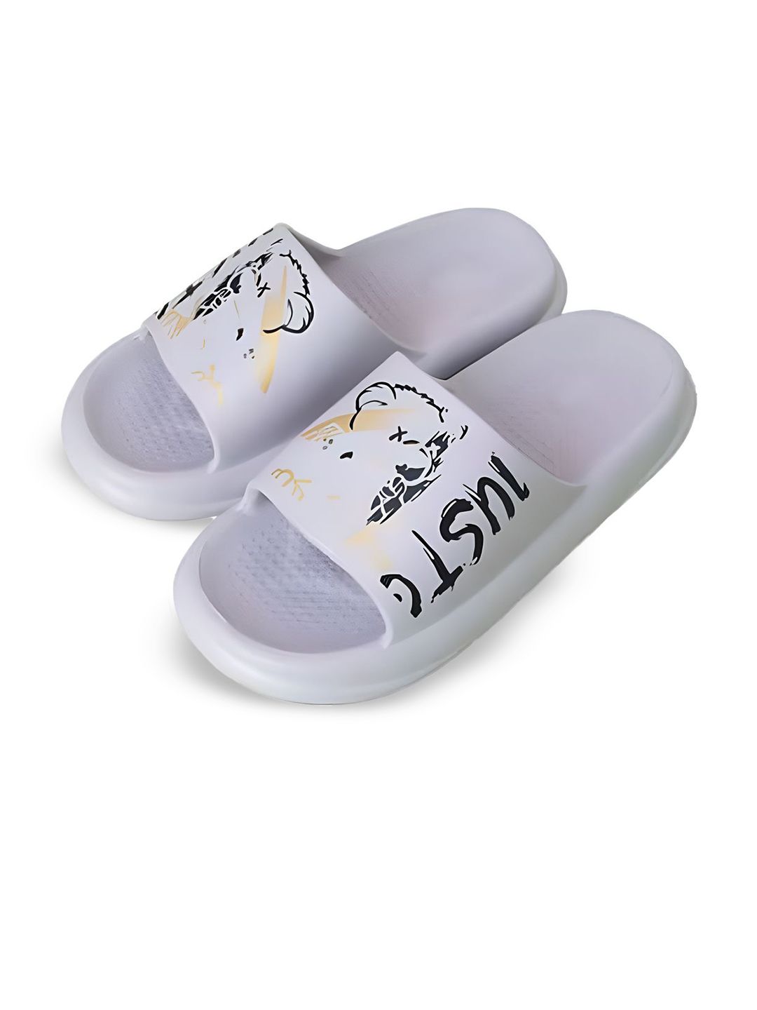 POLLOLOCO Unisex Printed Rubber Sliders