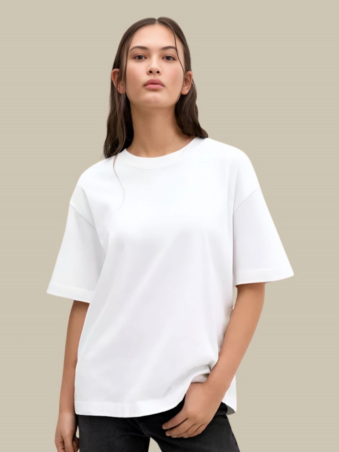 SMAN Women 1Solid Pockets Regular T-shirt