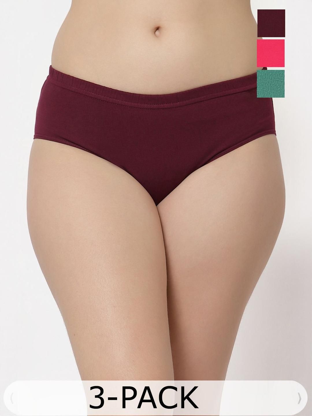 Floret Set Of 3 Basic Mid-Rise Briefs