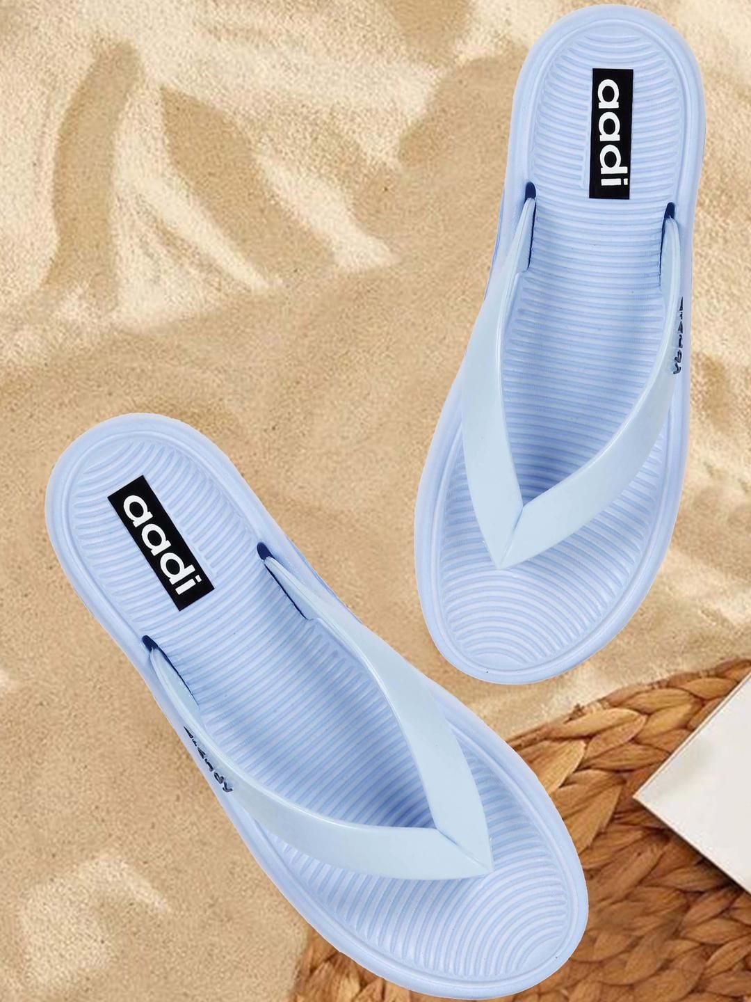 aadi Women Blue Thong Flip-Flops