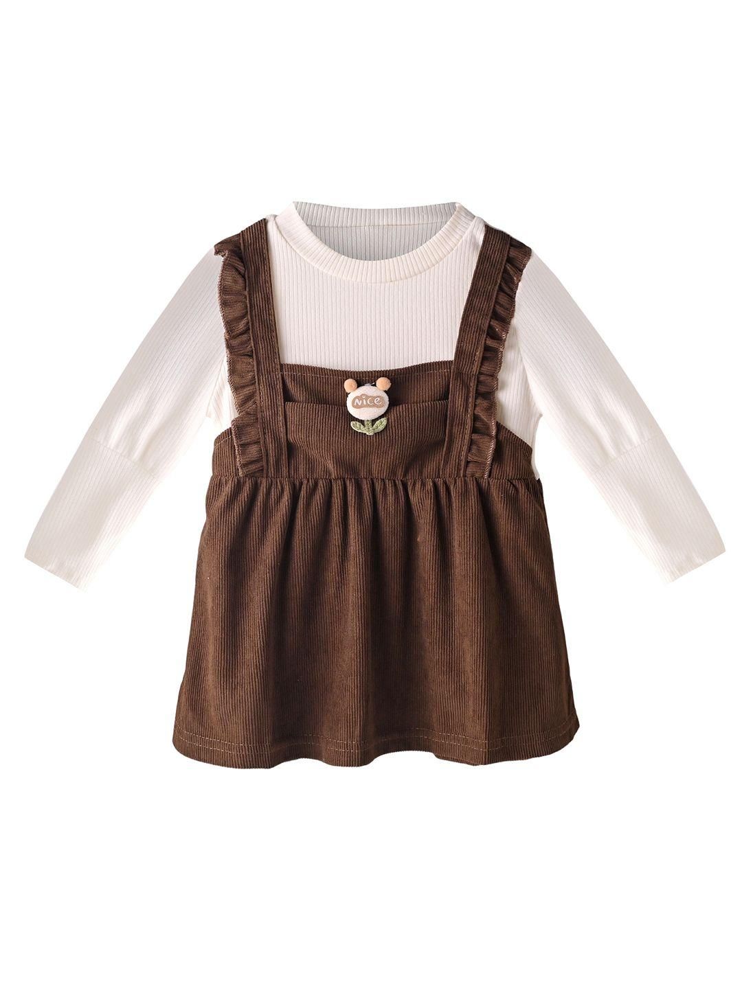 Bold N Elegant Corduroy Full Sleeve Pinafore Dress