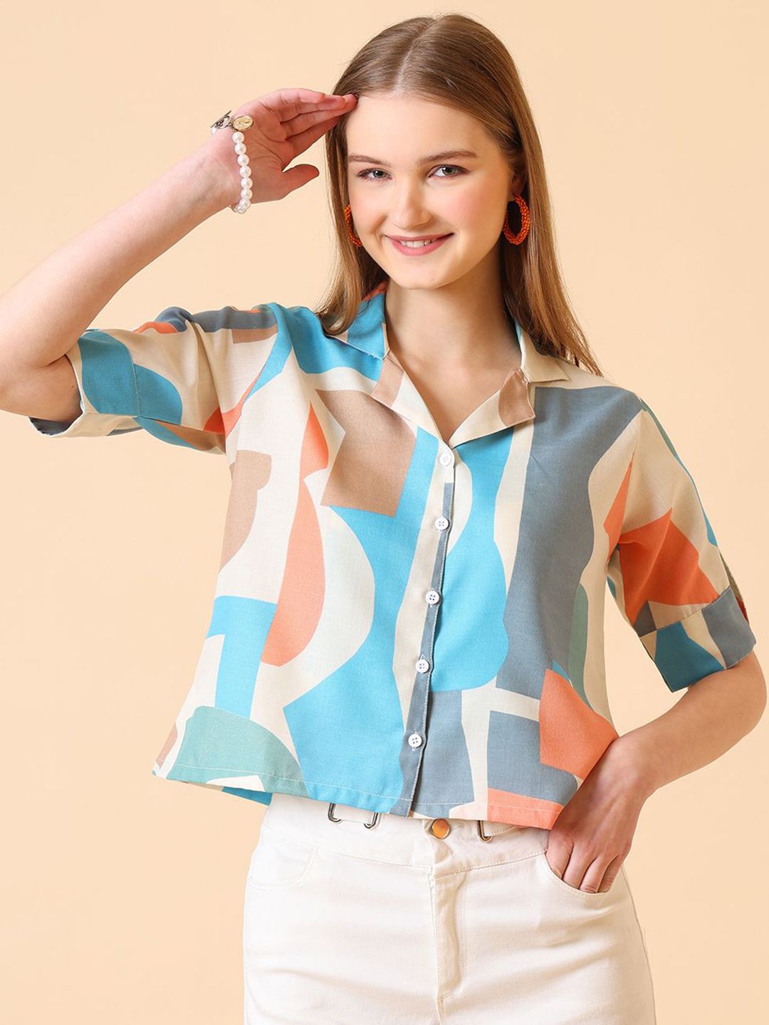 4WRD by Dressberry Women Abstract Print Top