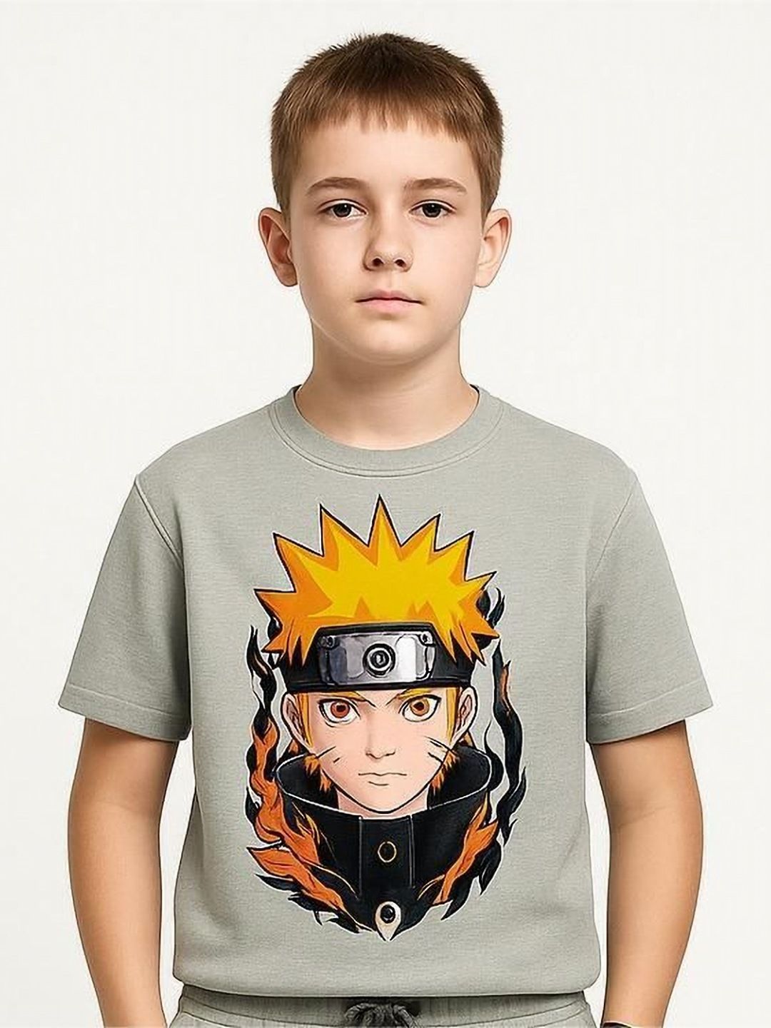 PARYAG Boys Humour and Comic Printed Round Neck Regular Fit Cotton T-shirt