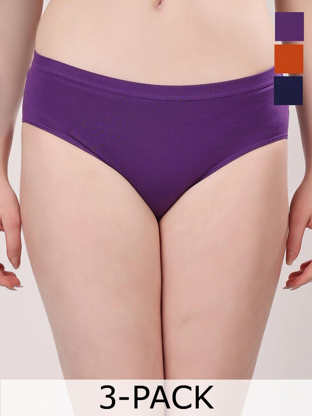 Floret Set Of 3 Basic Mid-Rise Briefs