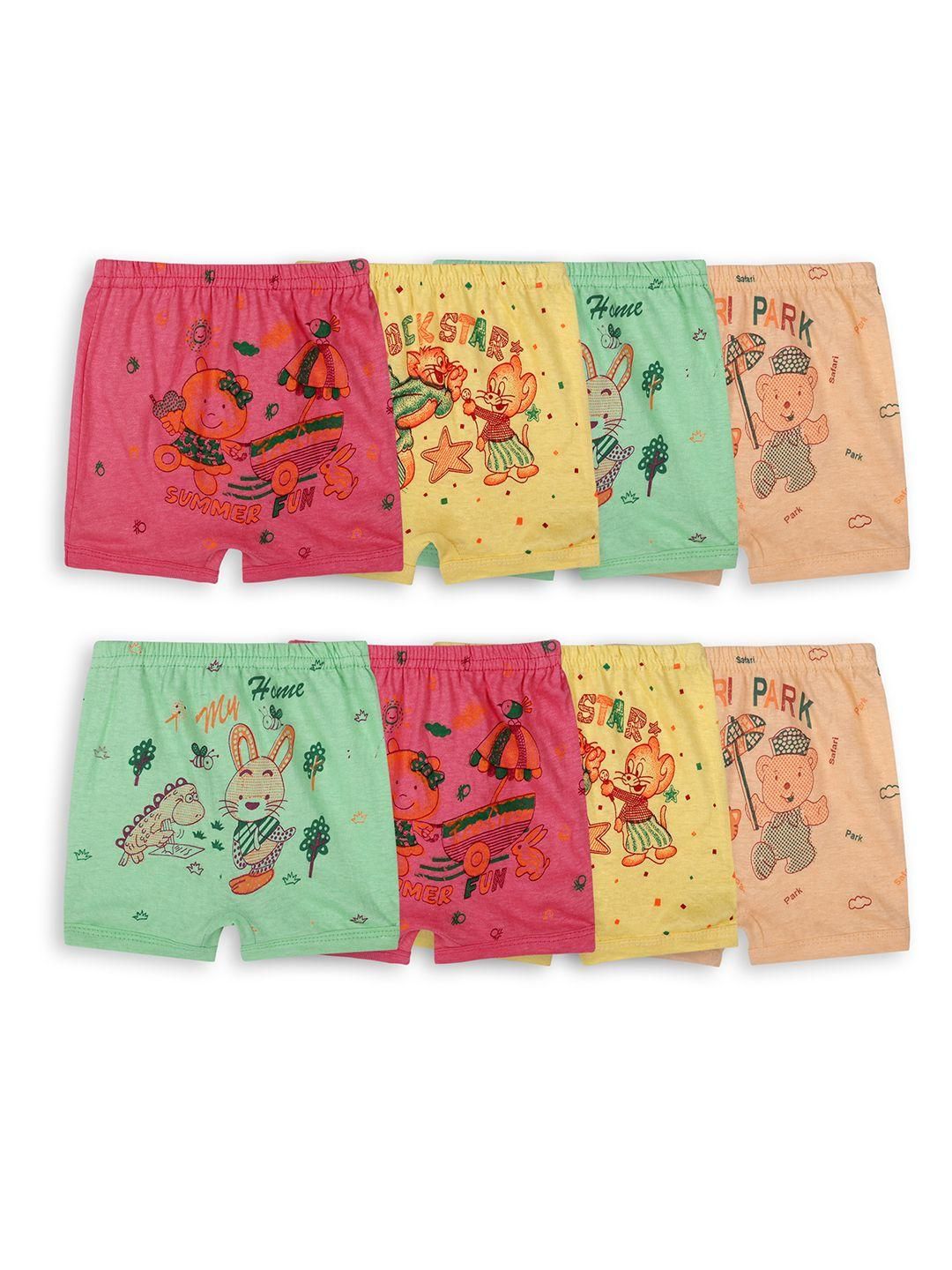 VastraMilap Kids Pack Of 8 Cotton Boy Shorts Briefs
