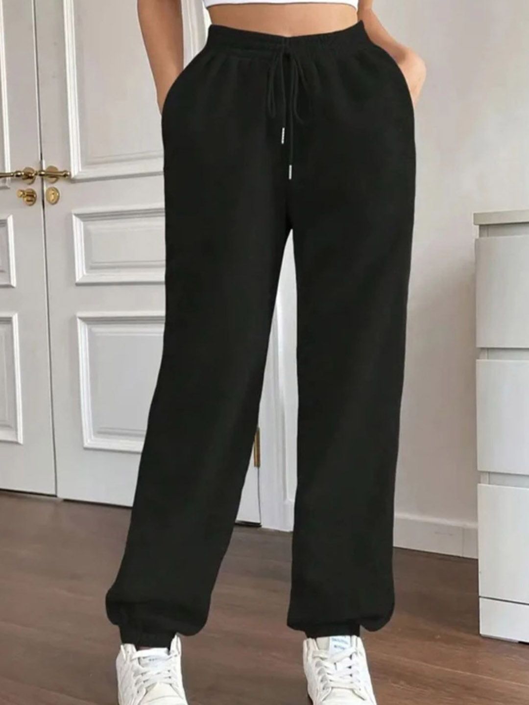 Povaxpo Women High-Rise Loose Fit Joggers