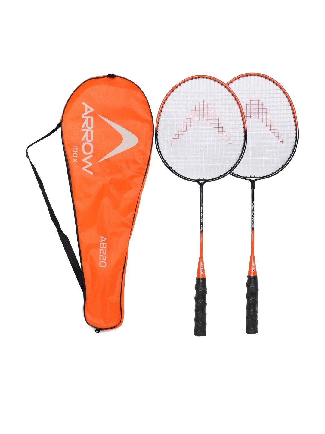 ARROWMAX Set Of 2 Steel Badminton Racket With Full Cover