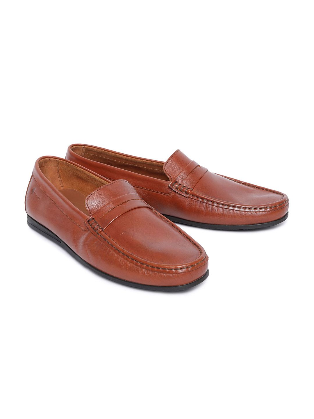 GABICCI Men Carmen 2.0 Tan Leather Driving Loafers
