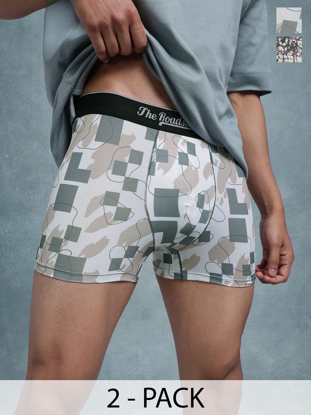 Buy The Roadster Lifestyle Co Pack Of 2 Printed Ultrasoft Waistband Trunks
RO1 RO7 S -  - Apparel for Men