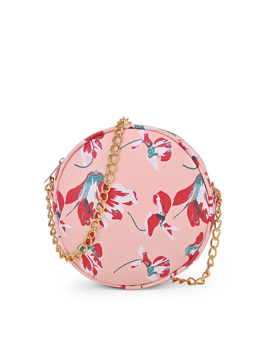 ADISA Floral Printed PU Structured Sling Bag