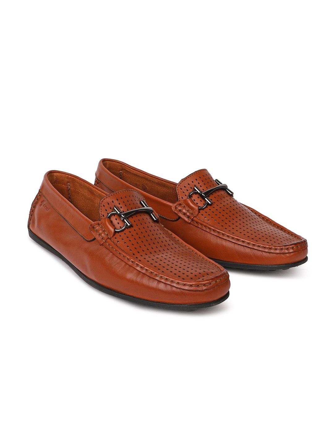 GABICCI Men Ken Miles-G Tan Leather Loafers Casual Shoes