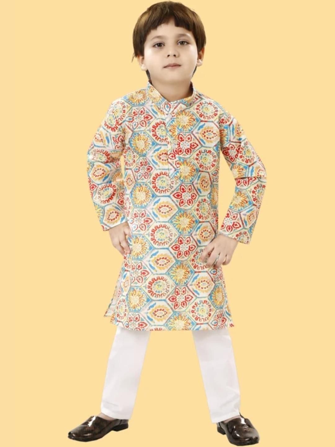 VISHESTA Kids-Boys Multi Cotton Blend Kurta Sets