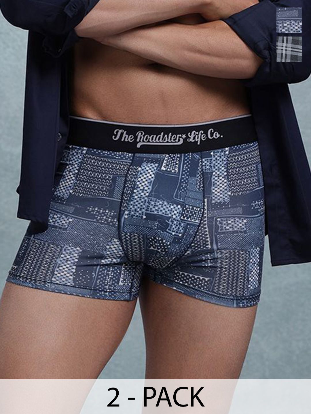 The Roadster Lifestyle Co Pack Of 2 Printed Trunks-PACK OF 2-PV-Print-RO10-RO17-S