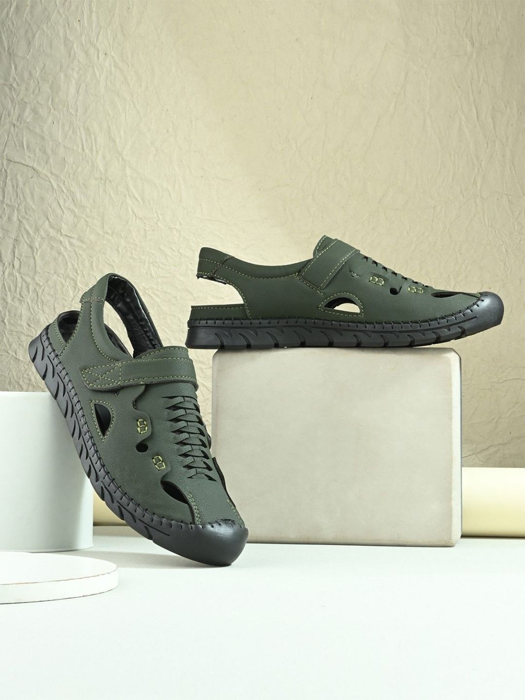 SERVER Olive Comfortable & Lightweight Sandals