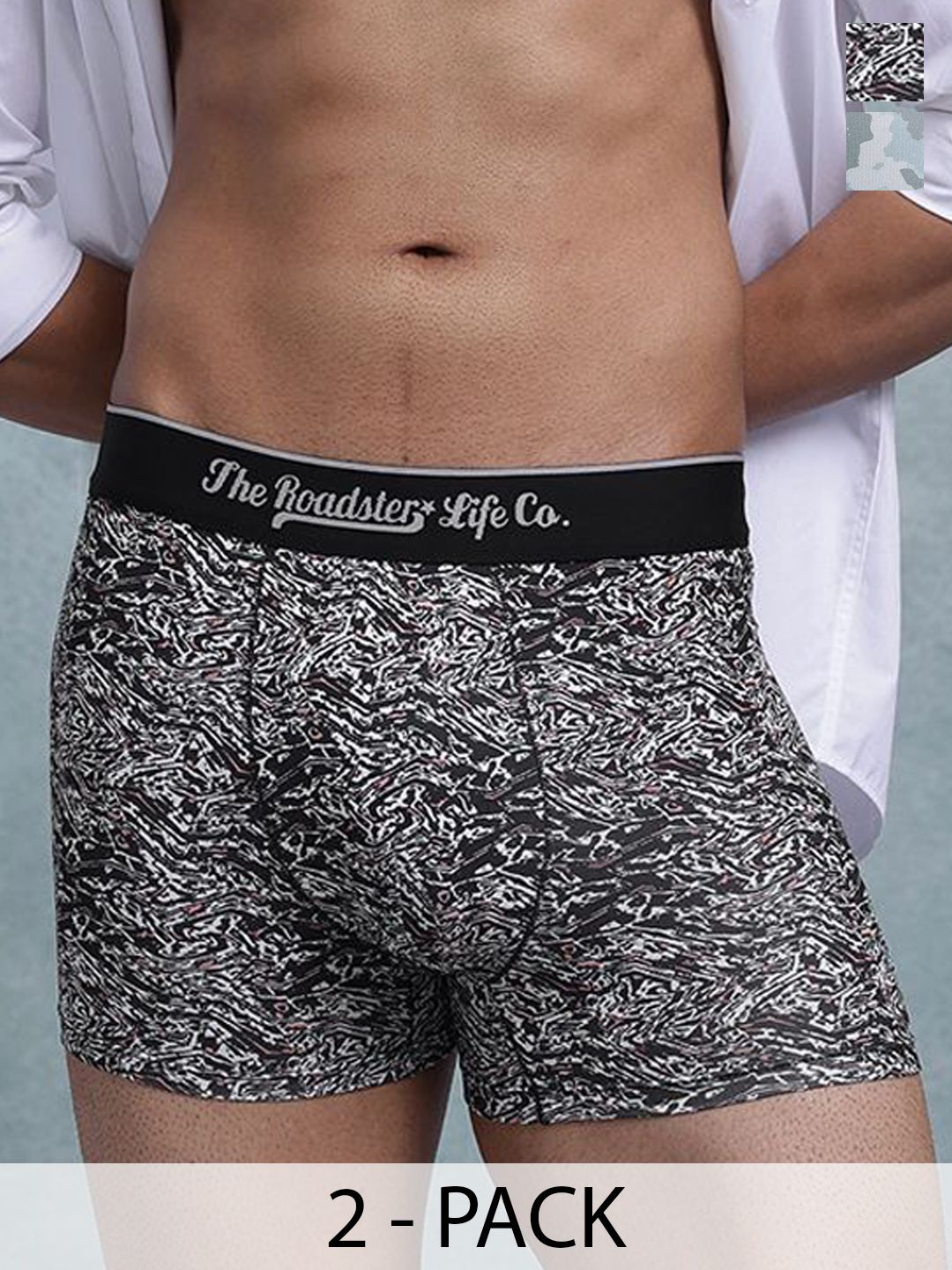 The Roadster Lifestyle Co Pack Of 2 Printed Trunks-PACK OF 2-PV-Print-RO12-RO16-S