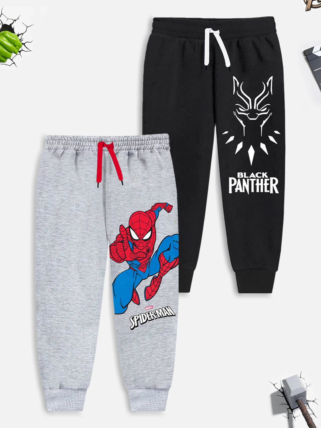 Marvel by Miss and Chief Boys Pack Of 2 Avengers Printed Cotton Joggers