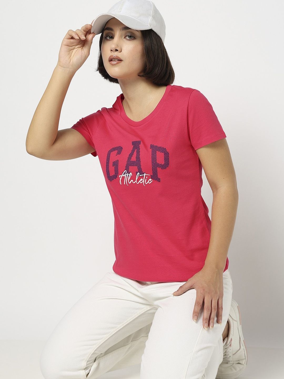 GAP Brand Logo Printed Pure Cotton T-shirt