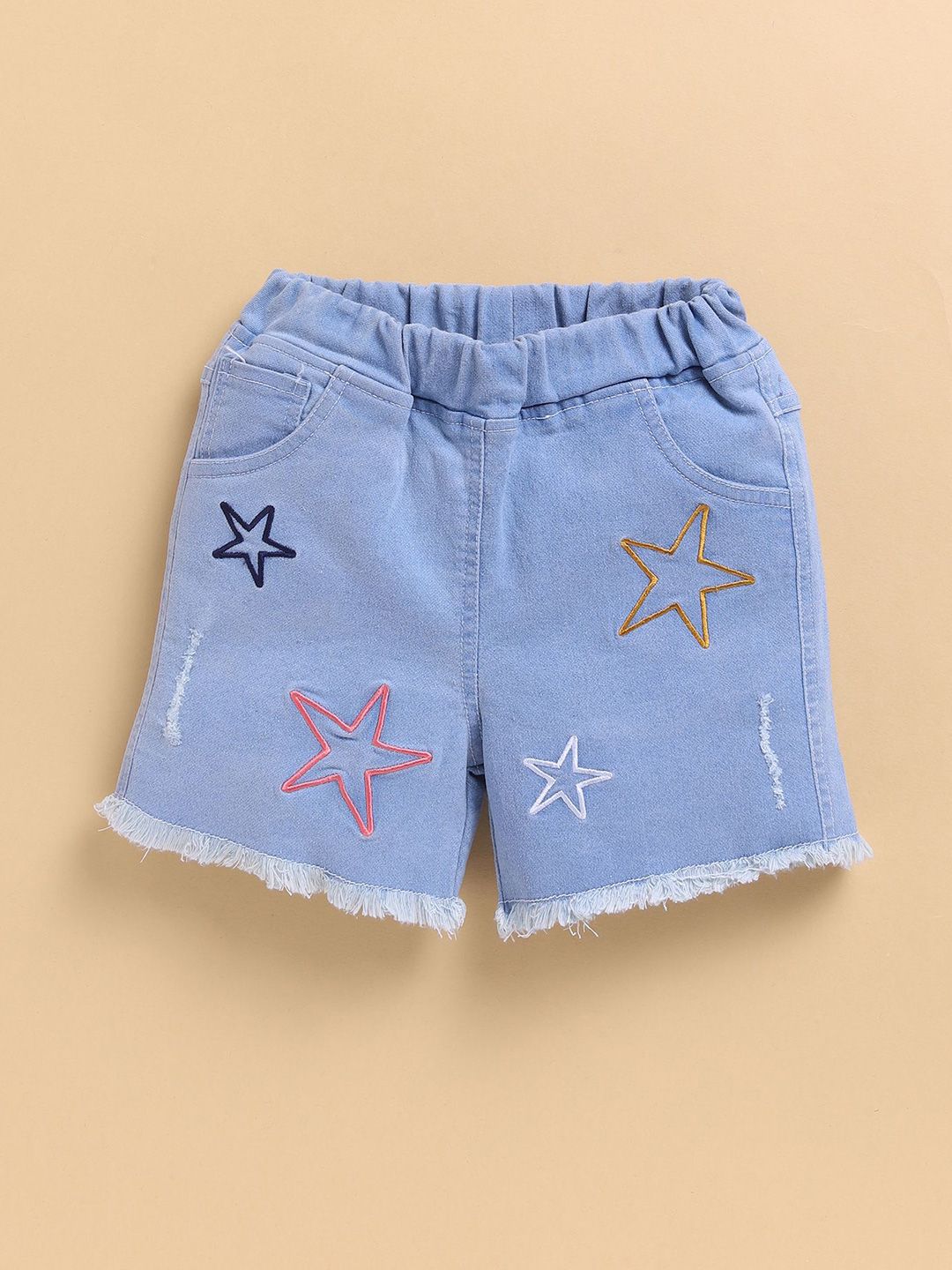 Girls Printed Striped Shoulder Straps Top with Shorts Clothing Set 5