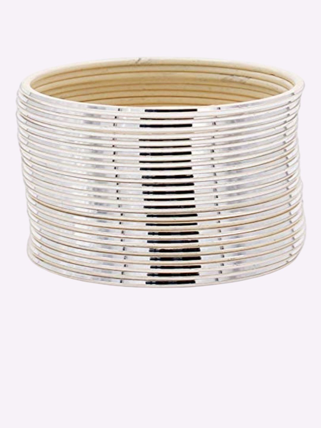 T4 JEWELS Set Of 24 Silver-Plated Metal Bangles