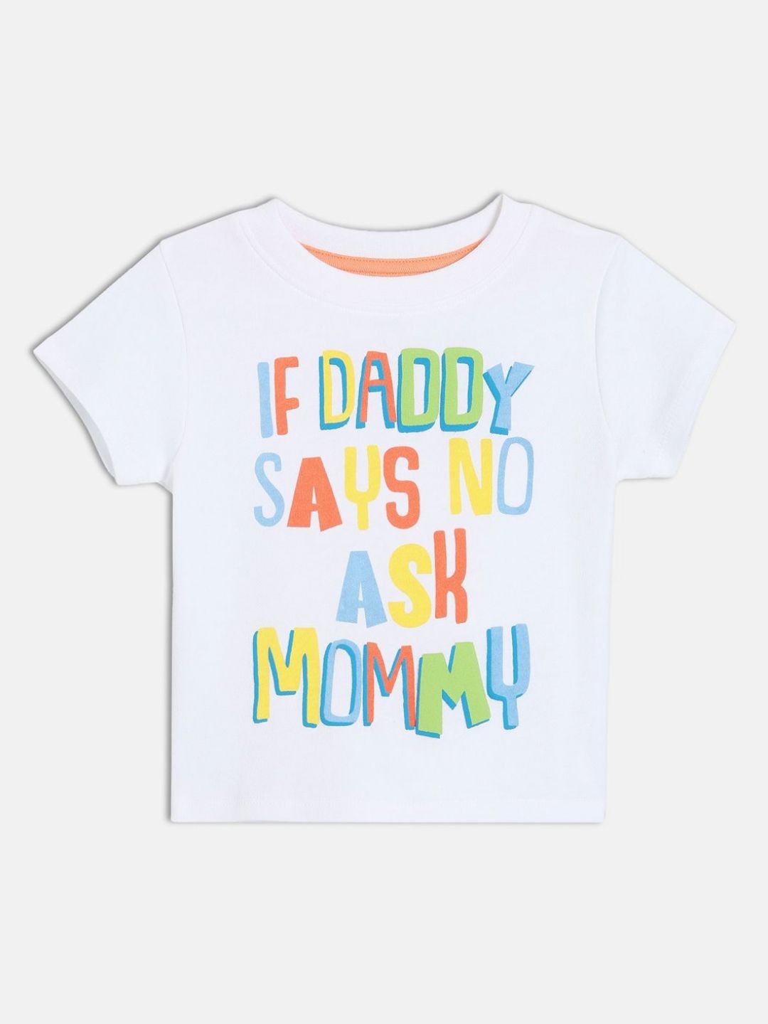 MINI KLUB Boys Typography Printed Round Neck Short Sleeves Pure Cotton T-Shirt